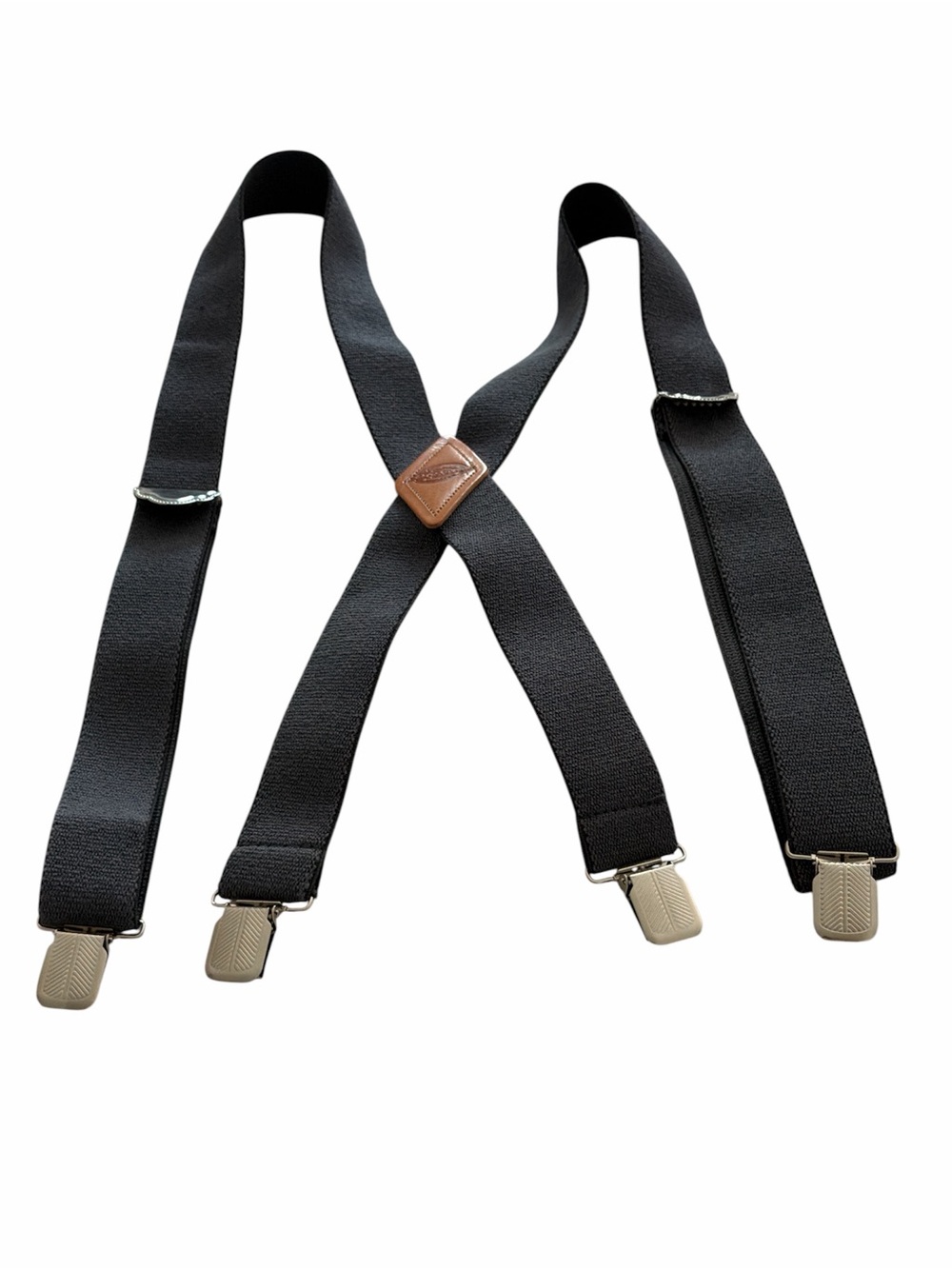 Dickies  Men's Elastic Suspenders with Silver Clips. Gray